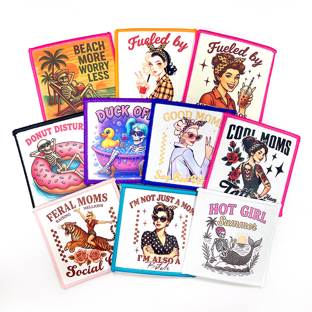 【UV印花布贴】美式复古搞怪女力风贴布｜热销跨境爆款个性装饰