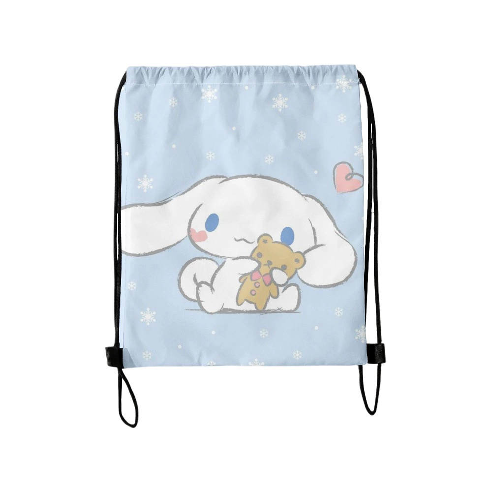 Sanrio, cartoon backpack, card holder, bag, 3D, Cinnamoroll, drawstring
