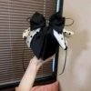 Black beige ponytail