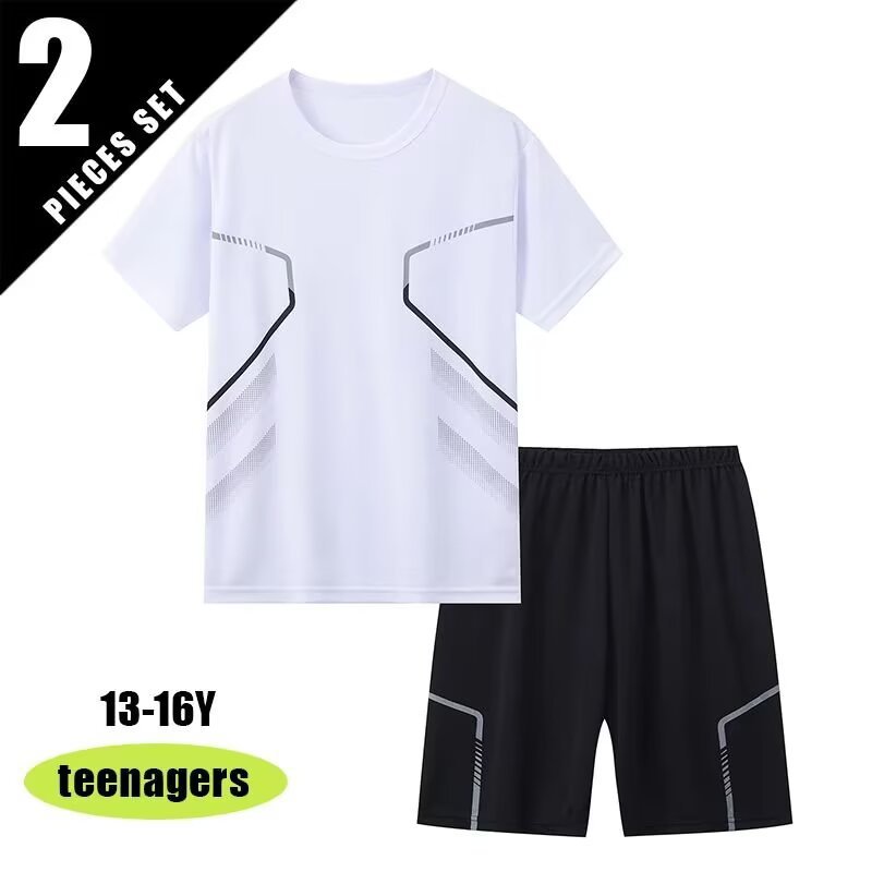 2025 hombres de tendencia casual estudiante de gran tamaño suelto corriendo fitness transpirable de secado rápido top deportivo X traje de manga corta