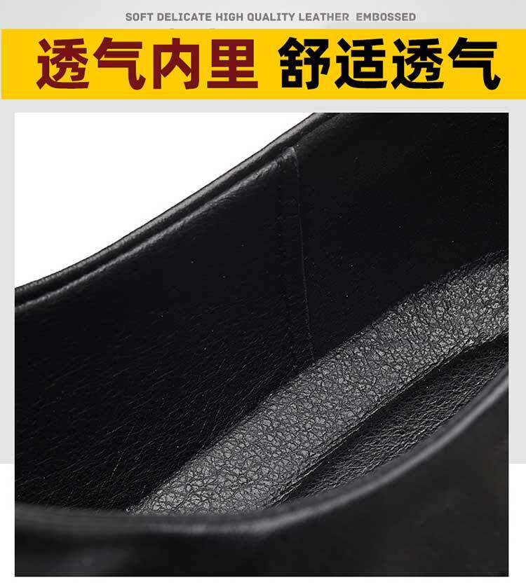 Giày da nam Derby mũi tròn gót thấp 1–3 cm chống trơn thoáng khí — màu nâu, đen chi tiết 12