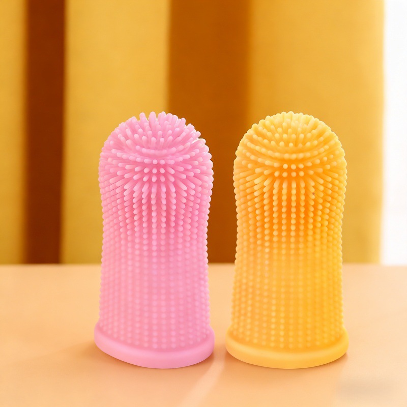 cepillo de dientes para mascotas para eliminar el mal aliento cepillo de dientes de silicona para gatos y perros cepillo de dientes de dedo para cuidado de dientes para mascotas cepillo de dientes desechable