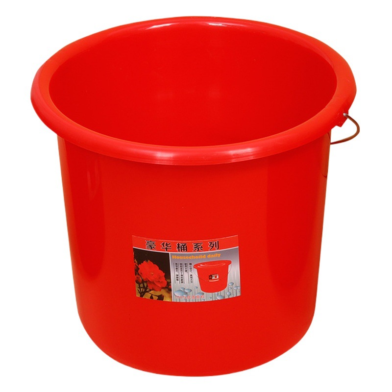 Plastic Bucket Manufacturers Portable Thickened Round Plastic Bucket Student Household Car Wash Water Storage Bucket Printable Bucket