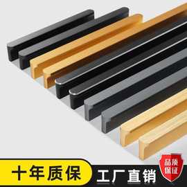 椭圆形铝合金简约黑色衣柜拉手圆头拉手96孔抽屉柜门把手橱柜拉手