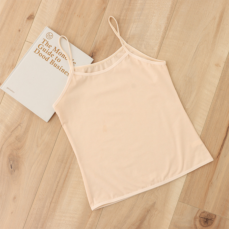 작은 Camisole 여름 섹시 코튼 라운드 넥 Bottoming 외부 착용 내부 슬리밍 올 매치 블랙 화이트 카미솔 탑