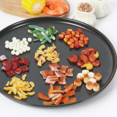 PVCミニチュア食品は野菜の赤身の肉のミニ食品を遊んで、diyの手作りの食べ物の模型のままごとのおもちゃの部品を遊びます。