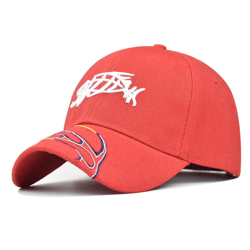Nueva gorra de béisbol bordada tridimensional bordada en 3D para hombres y mujeres gorra de béisbol de camuflaje para peces al aire libre engrosada gorra de pico