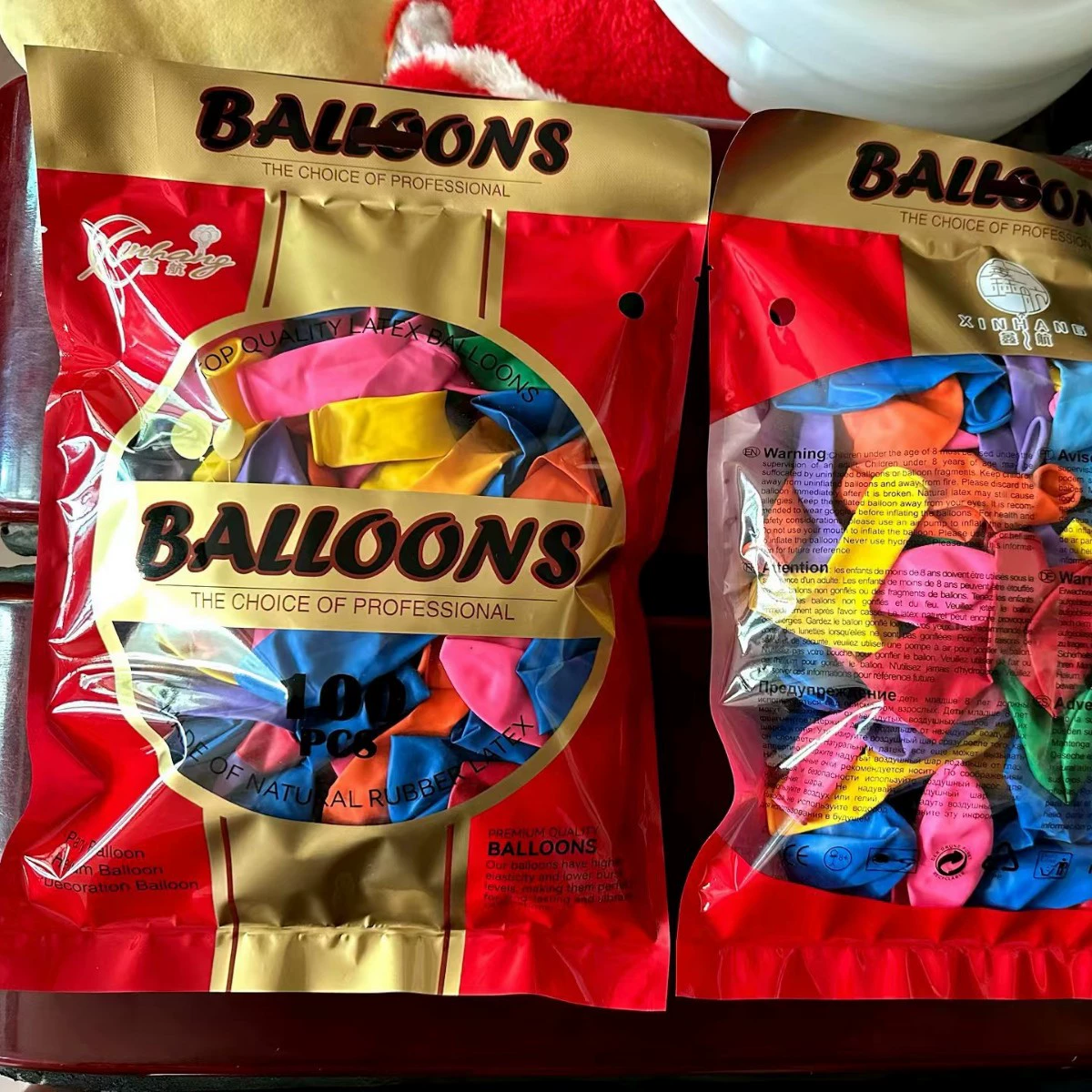 Balloon (XIN HANG) 10-inch 2.2 g latex round — 100 pcs multicolor decorative party
