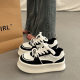 Popular platform platform white shoes women's all-match niche sneakers 2024 early spring new height increasing casual sneaker