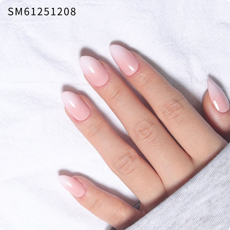 PMMA gradient nail tips, 32 pieces almond-shaped press-on nails, finished nail products wholesale in box