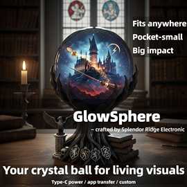 最新球形显示氛围魔法水晶球glowsphere儿童房夜灯圣诞装饰礼物