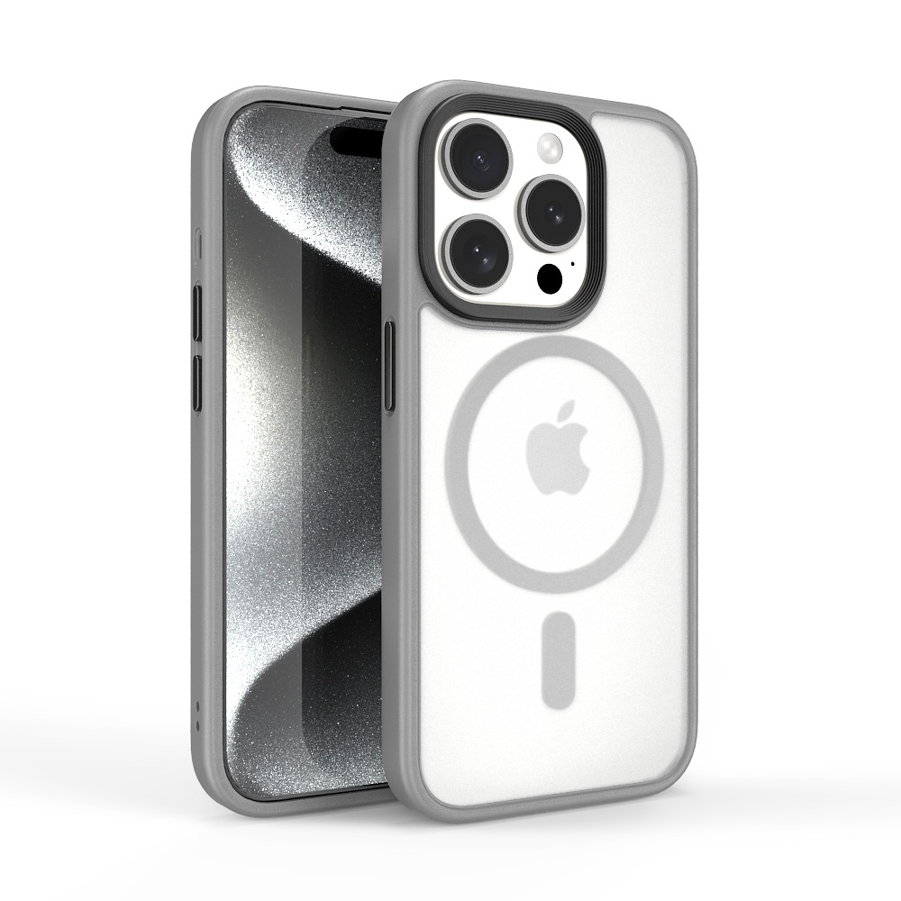 Funda magnética MagSafe para iPhone 15, compatible con el teléfono Apple 15 Pro Max, con diseño moderno y mate.