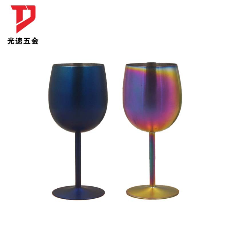 350ml acero inoxidable 304 copa de una sola capa copa de vino de acero inoxidable vidrio Chapado en cobre vidrio de cóctel de acero inoxidable copa de champán