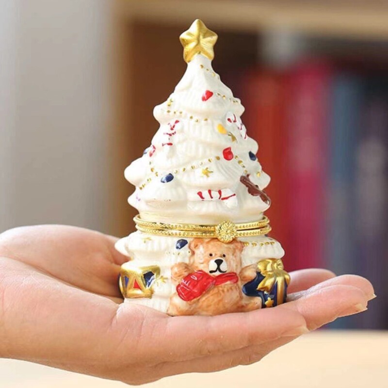 外国貿易陶磁器クリスマスツリー香薫ろうそくかわいいベアー許樹テーブルトップ装飾装飾雰囲気プレゼント卸売り|undefined