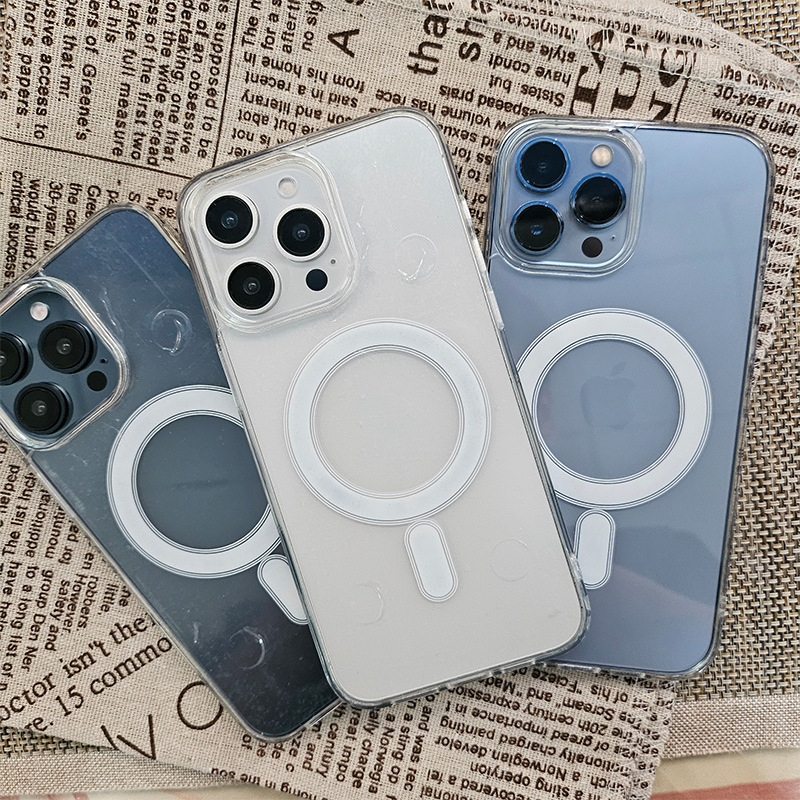 iPhone 18 için uygun Magsafe manyetik telefon kılıfı, şeffaf akrilik 17 Pro tam koruma sert kılıf 16 Pro Max