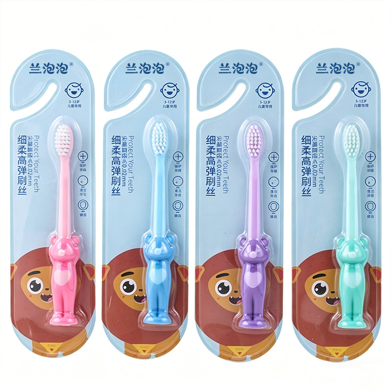 Cepillo de Dientes Infantil de Cerdas Suaves, Mango Antideslizante, Limpieza, para Niños