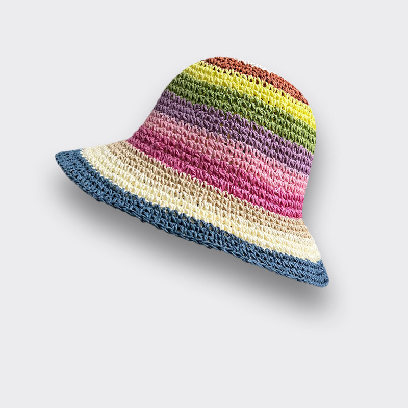 Women's Sweet Multicolor Wide Eaves Straw Hat display picture 6