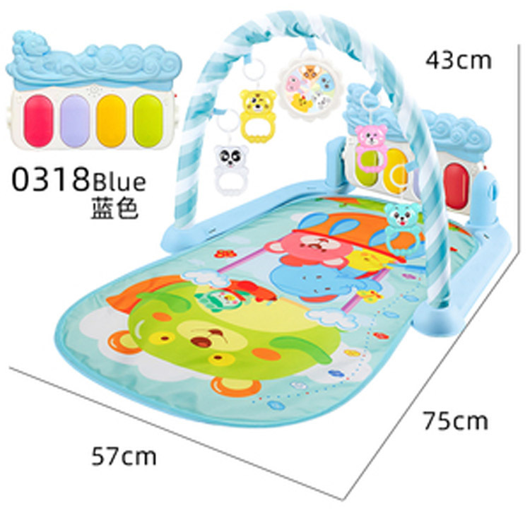 Nuevo transfronterizo bebé fitness rack música piano juguete 0-36 meses recién nacido bebé pie juego mat