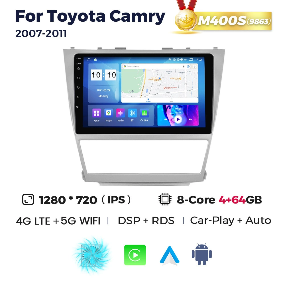 Совместимо с Toyota Camry 2007-2011 модифицированный Android CarPlay Bluetooth навигационный экран