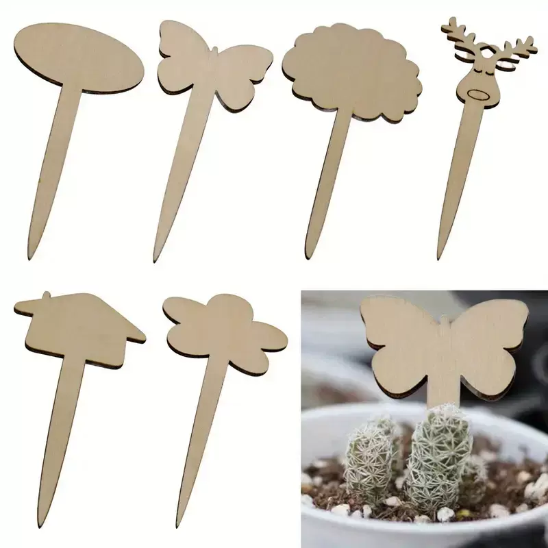 木质园艺花卉多肉标签标识牌插牌批发DIY蛋糕插件