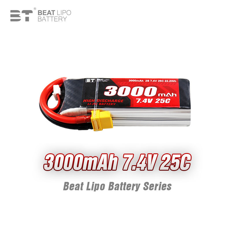 BT倍特3000mah 2S 7.4V美嘉欣 14303 14211 遥控高速越野车专用电