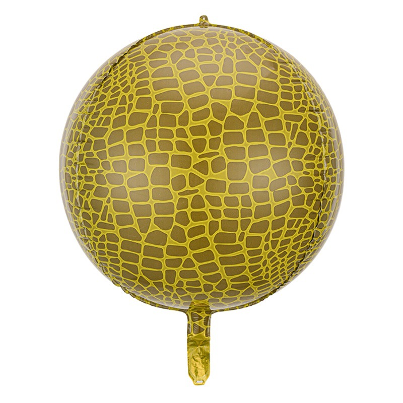 4D bola Tigre patrón de leopardo cebra patrón de película de aluminio globo 4D patrón animal globo animal impresión raya animal tridimensional