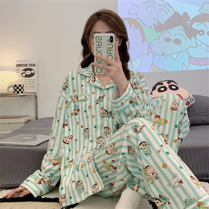 工場卸売りpyjamas日系アニメ布丁犬パジャマ女春秋綿長袖長ズボンカバー対外貿易|undefined