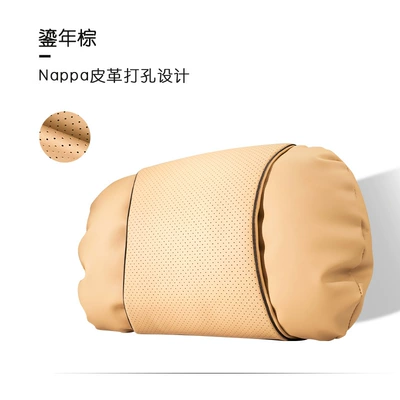 Car Lumbar Support Cushion for Driver's Seat Backrest, Lumbar Pad, Waist Support, Waist Protection Cushion (Waist support) - headrest-gilded-brown-one-pack-s-style