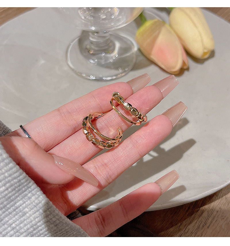 1 Pair Fashion C Shape Alloy Plating Womenu0027S Ear Studs