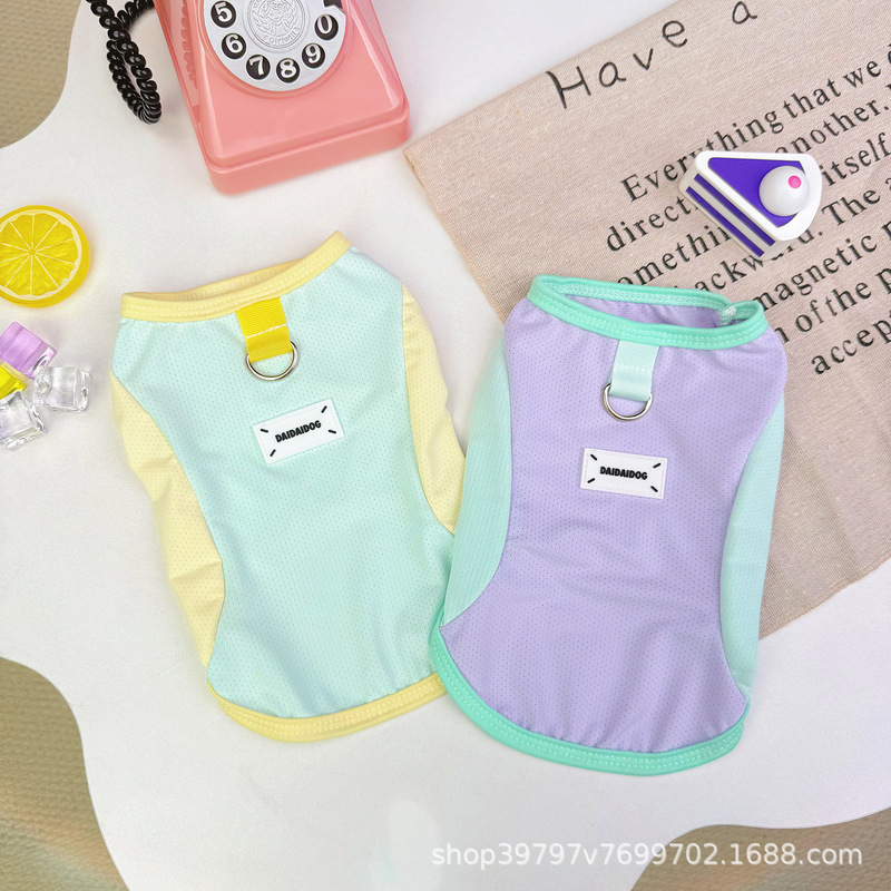 Source wholesale spring and summer thin dog clothes cool vest sunscreen pet cat clothes breathable anti-hair