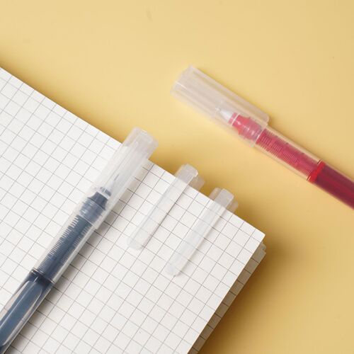 Black quick-drying straight liquid ball pen 0.5mm needle tip gel pen large capacity student exam signature pen