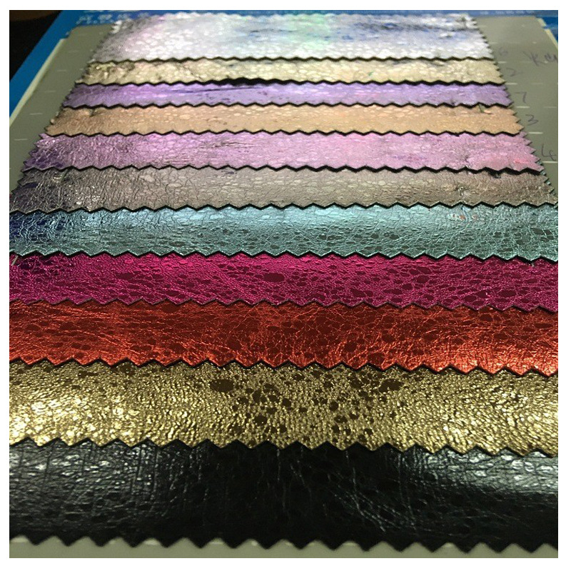 超柔闪光水洗金属贴膜服装pu皮革面料弹力打底裤鞋材汽车沙发皮革