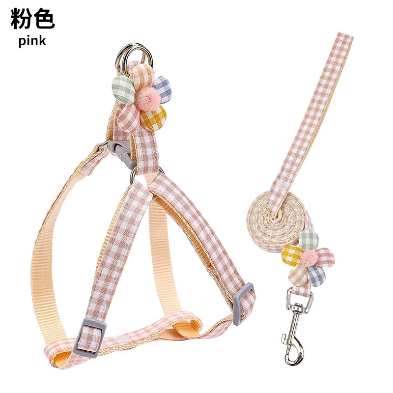 Новый цветок питомец Тяговый канат плед грудной ремень кошка тяга собака Тяговый канат прогулочная веревка производители оптом
