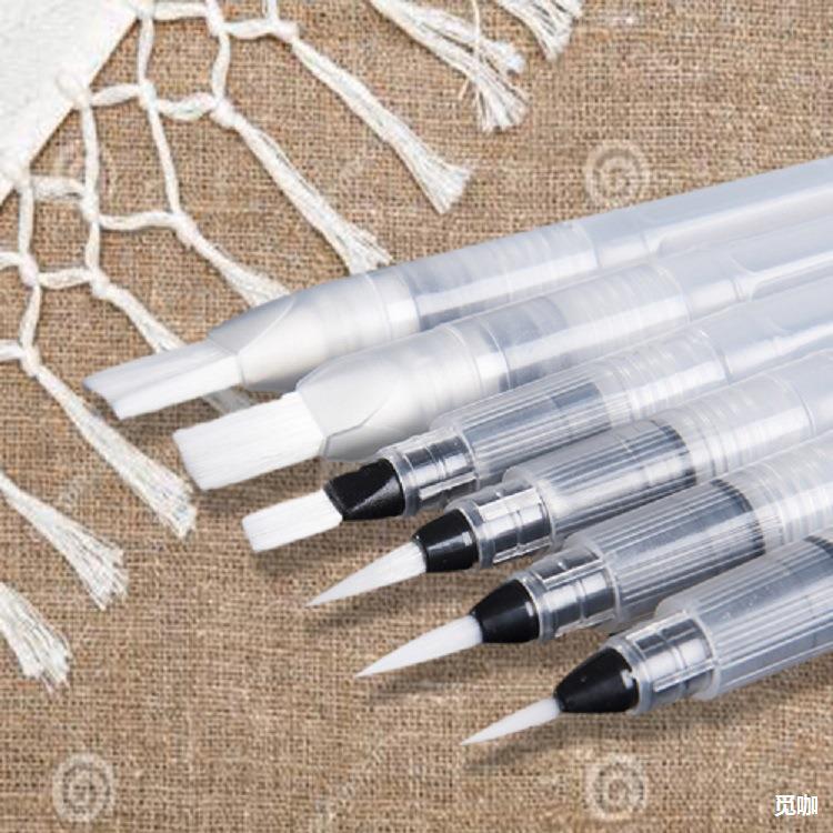 6支装自来水笔 美术固体水彩画笔套装 水溶彩笔尼龙毛储水绘画笔