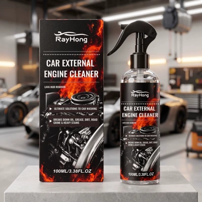 RAYHONG Engine Compartment Cleaner Waterless Oil Sludge Remover Gentle Decontamination Engine Compartment Renovation Maintenance Agent