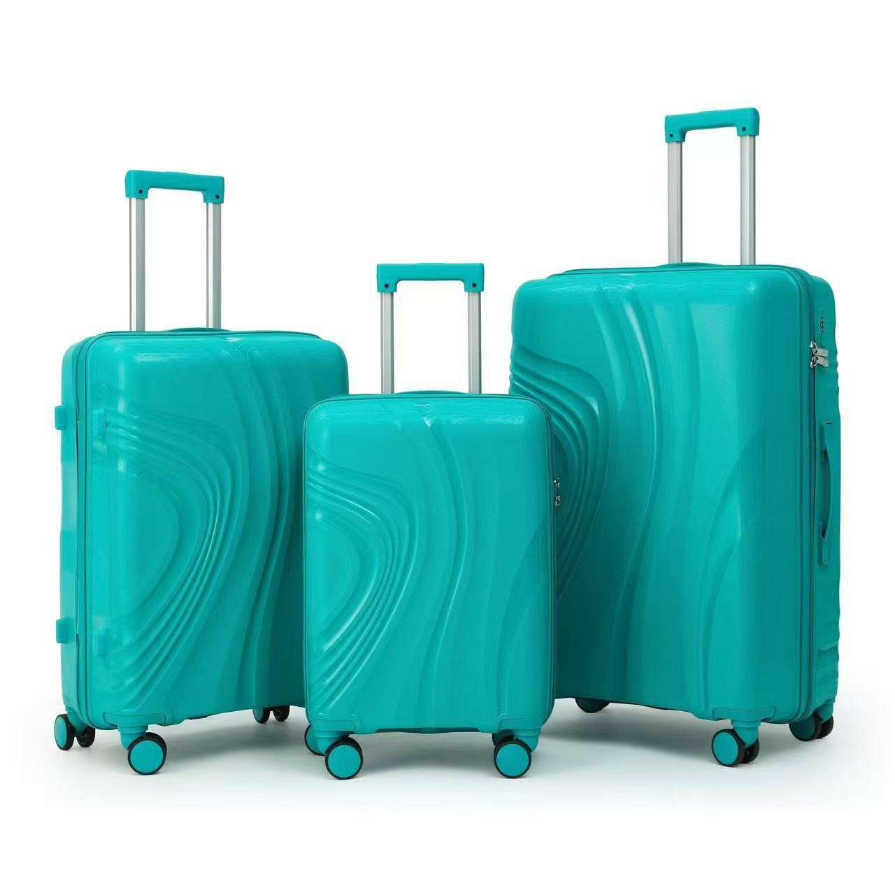 Procesamiento personalizado engrosado cifrado maleta de viaje de alta capacidad 20 / 24 / 28 maleta de tracción