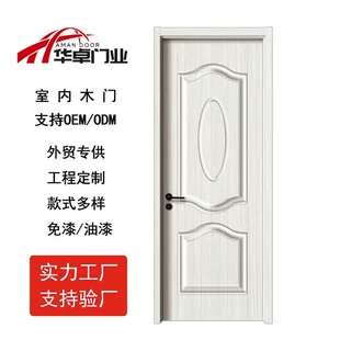 现代简约风实木复合MDF门出口刚果布工程批发出租屋防潮耐磨