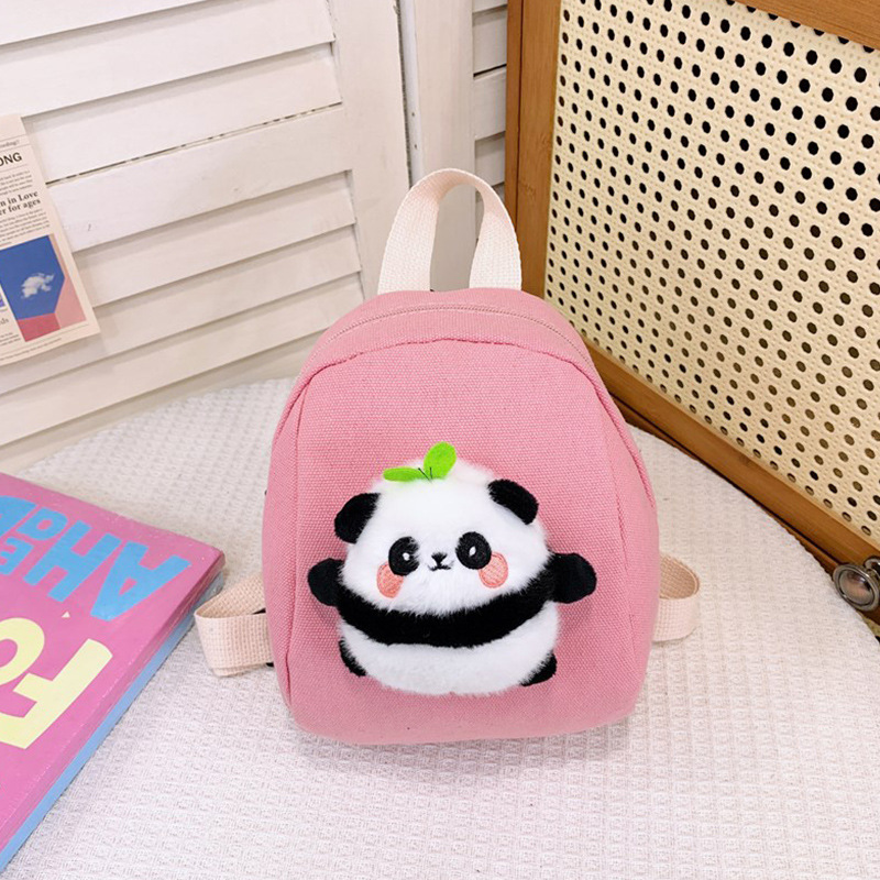 Cute bolso de niña, caricatura, mini panda, mochila infantil, mochila de jardín de infantes, mochila de clase pequeña