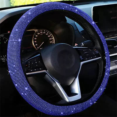 Steering wheel cover | Cover - light-blue-diamond-38cm