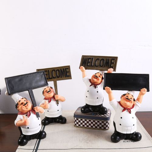 Nordic-style café character small decor items, western restaurant chef blackboard welcome sign menu card fashionable creative display