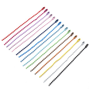 diy jewelry accessories bead chain bag buckle 2.4*120mm iron color ball bead chain buckle paint pendant chain