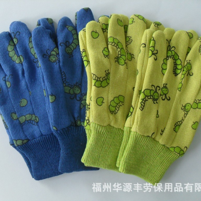 童装针织印花罗口花园手套