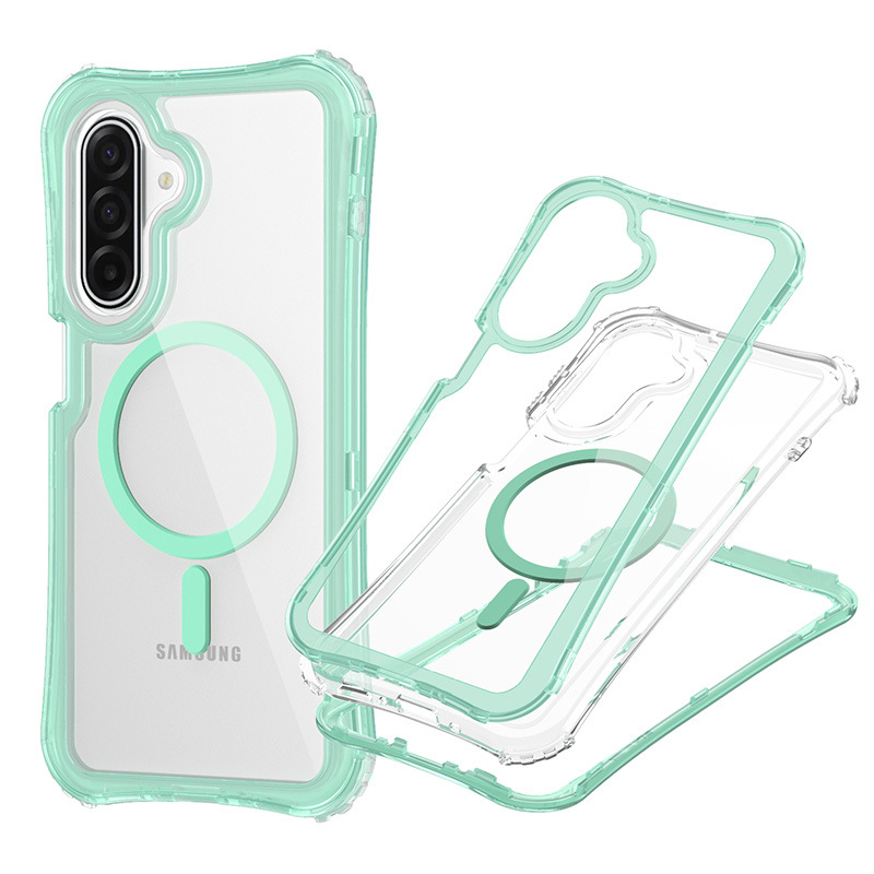 Fábrica de fuente nueva explosión transfronteriza del sudeste asiático para Samsung A17 caso de teléfono móvil transparente 3 - en - 1