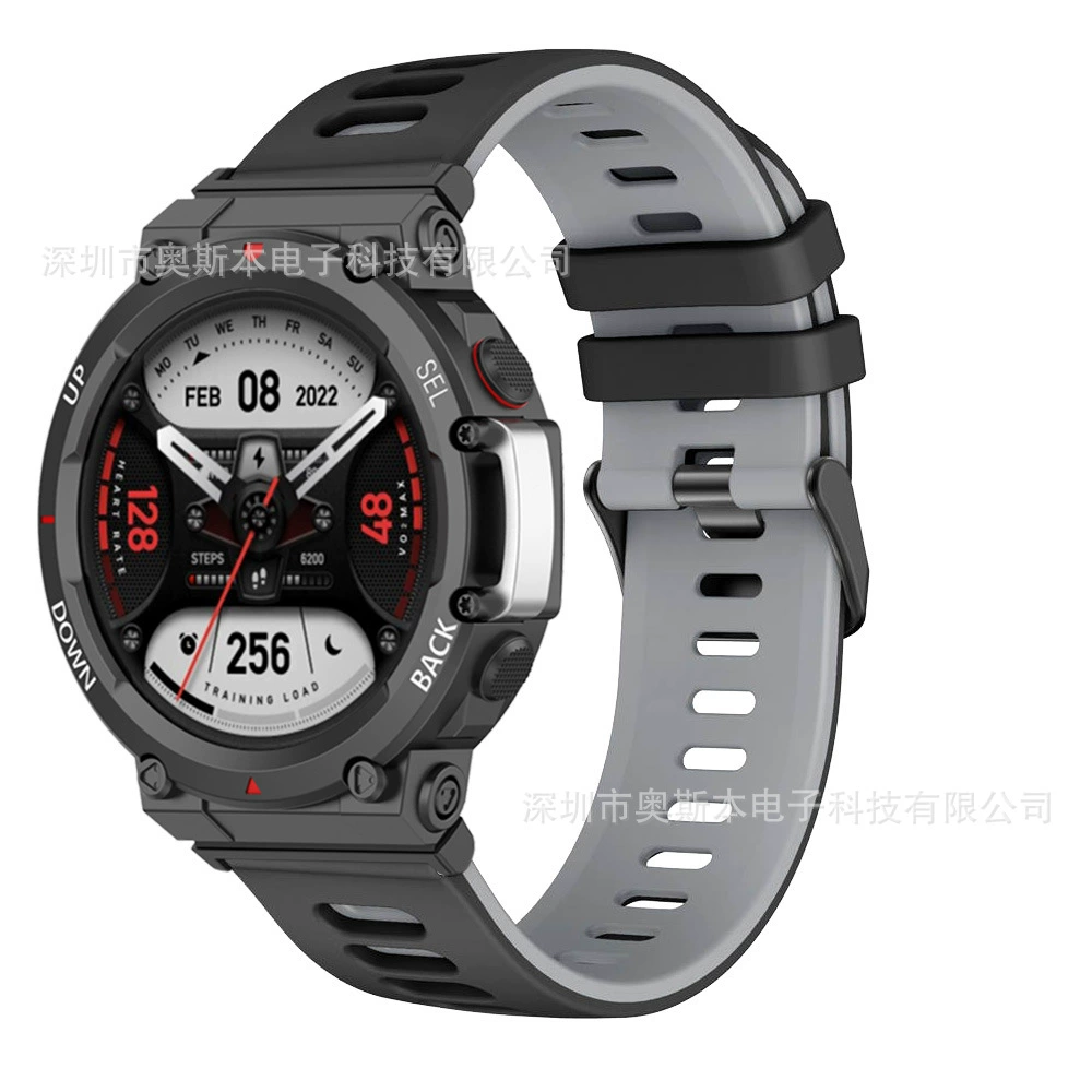 Ремешок для часов (Amazfit) T‑Rex 2, двухцветный силикон, 22 мм, 8 цветов