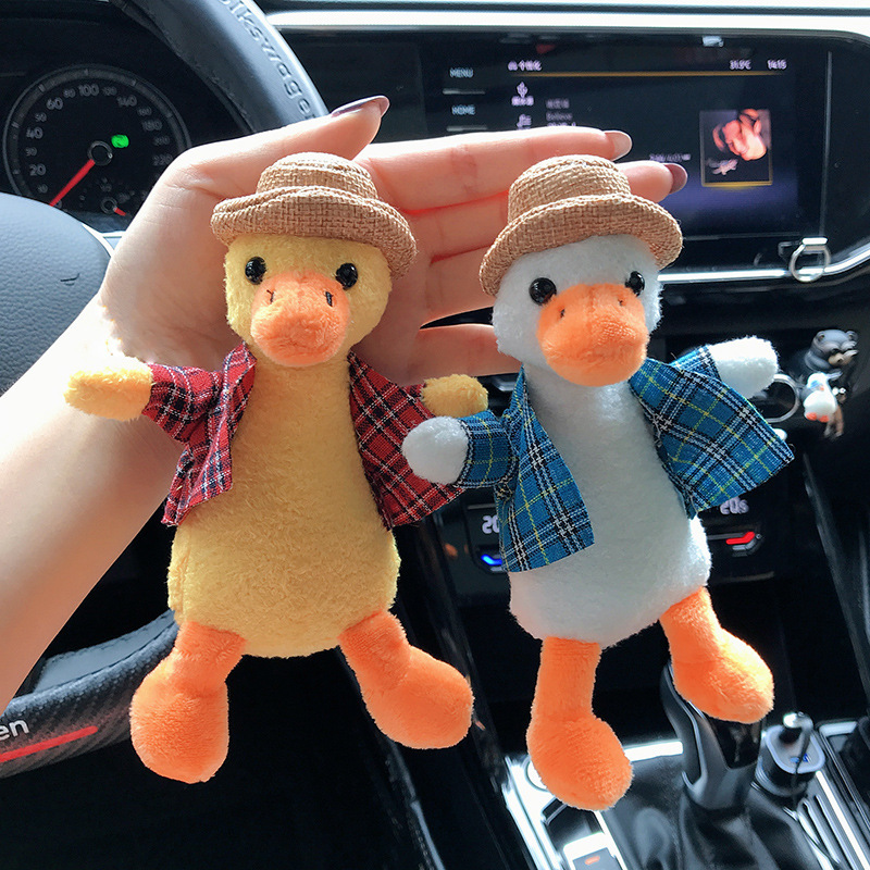 Beach Duck Plush Bag Pendant Couple Doll Key Chain Bag Pendant Doll Gift Keychain