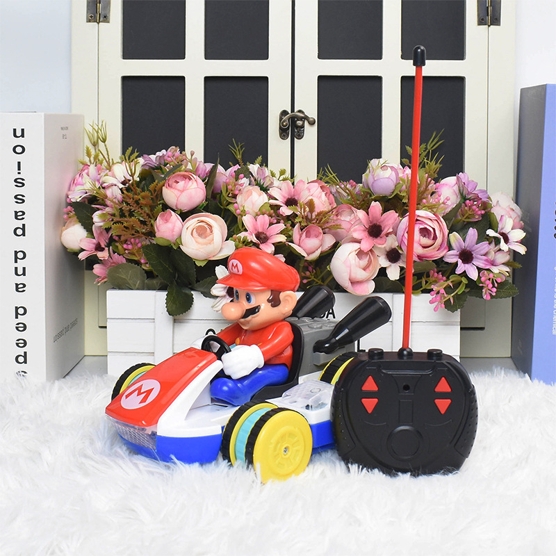 Children's Mario Figure Remote Control Light-Up Kart Red Game Boy Toy Wholesale Educational Toy Gift Children's Mario Figure Remote Control Light-Up Kart Red Game Boy Toy Wholesale Educational Toy Gift