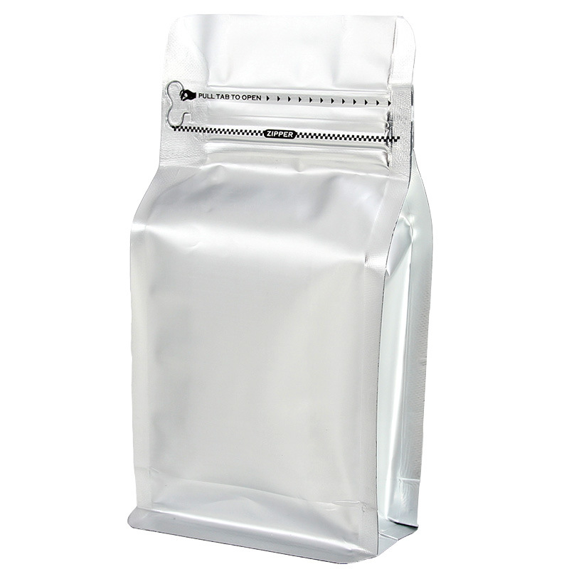 Grano de café ziplock bolsa de ocho lados sellado bolsa de papel de aluminio gato y perro comida té con válvula de aire de color bolsa de envasado de alimentos envío gratis