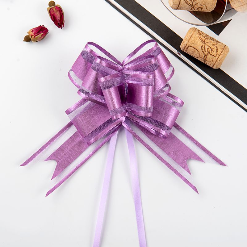 2023 nuevo 30 medio cepillado nieve hilo arco mano dibujado flor Regalo De vacaciones flor embalaje tire flor cinta