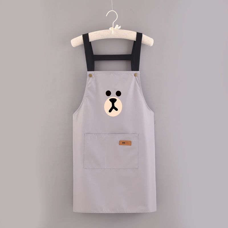 エプロン防水防油男女キッチン料理ウエスト漫画シンプルなストラップ大ポケットレストラン作業服延長|undefined
