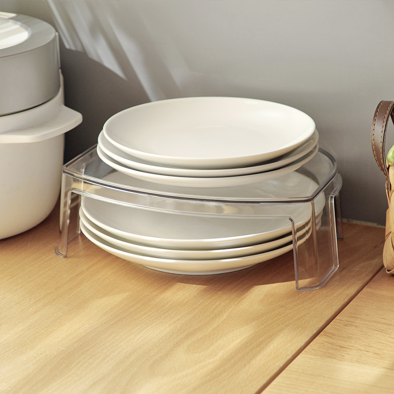 Household dish rack Kitchen condiment dish storage rack Uncovered tableware storage rack Plastic dish rack